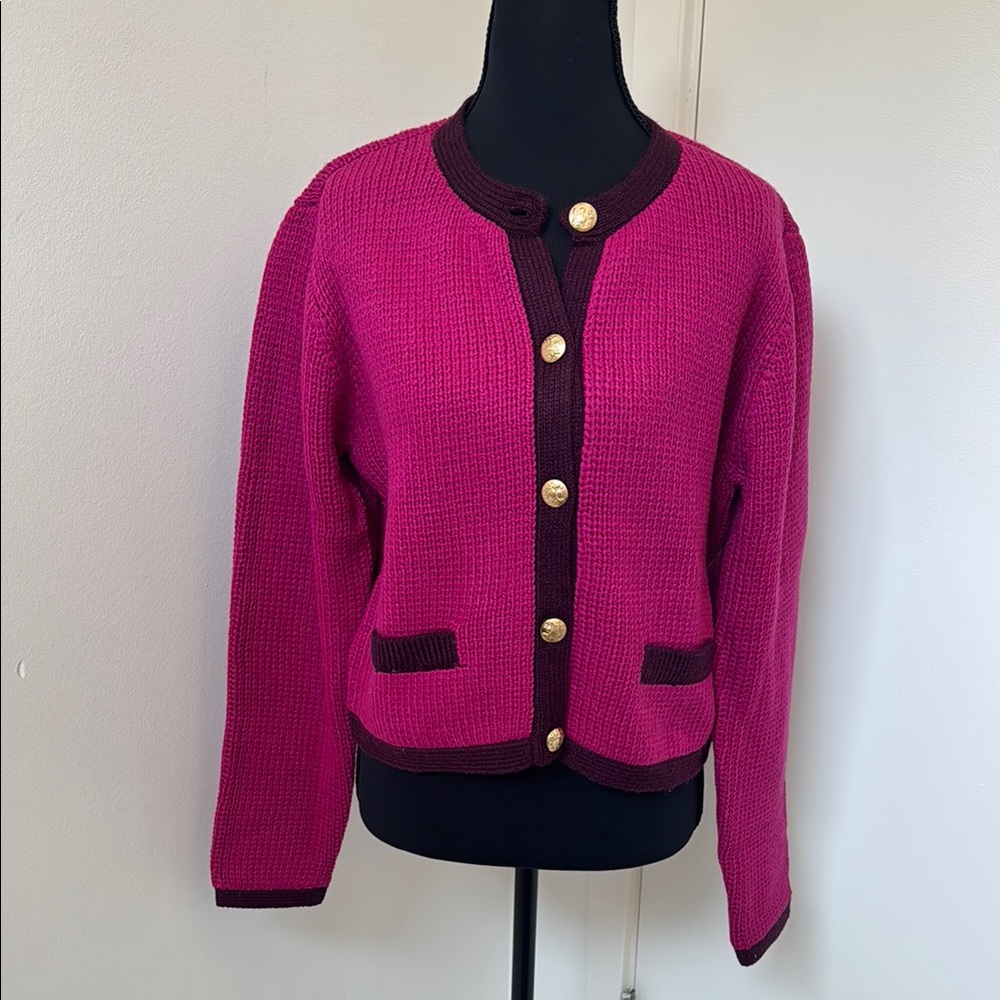 Steve Madden Pink and Gold Cardigan Sweater